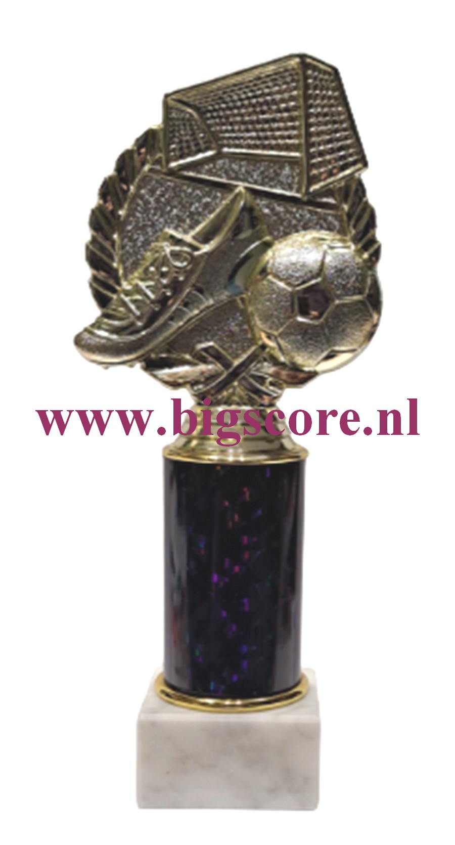 Voetbal VO-41 Voetbaldoel/schoen Bal Goud LAATSTE OP=OP!!